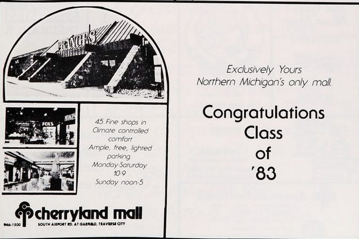 Cherryland Mall - Traverse City High School - Pines Yearbook Class Of 1983 Yearbook (newer photo)
